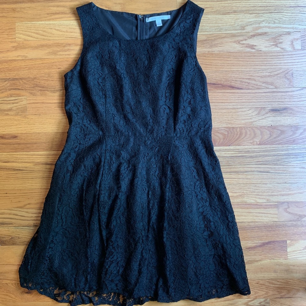 LC semi formal black lace dress